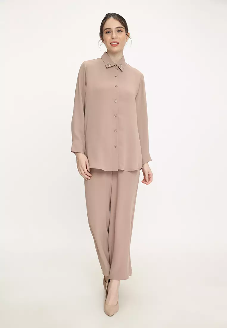 Kulot Panjang Polos Cream Mocca  By Brilliant Girl Warna CREAM