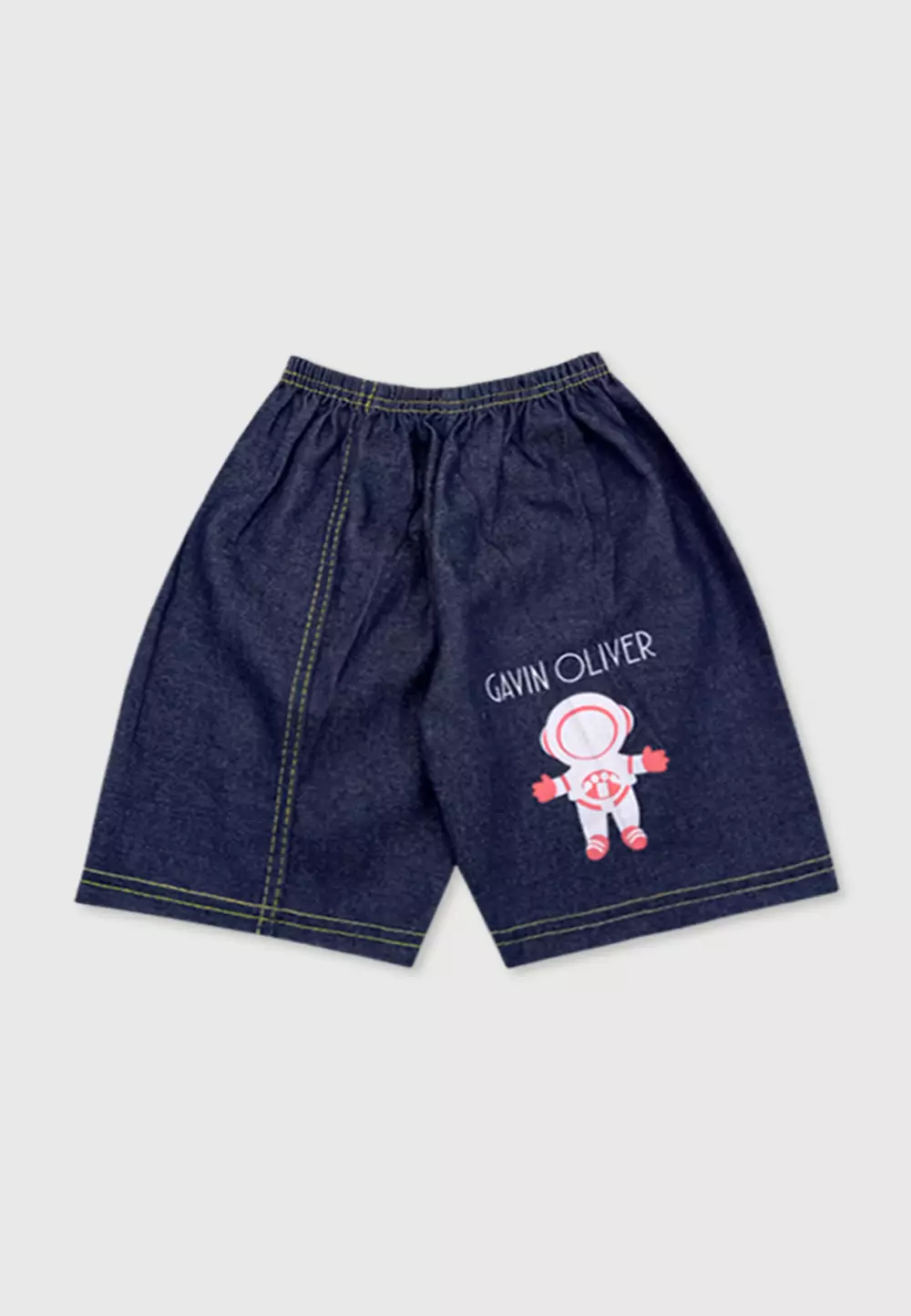 Wakakids Baju Bayi Anak Laki Laki Usia 12 Bulan Hingga 18 Bulan Setelan Celana Jeans Motif Astronaut 3394 Abu