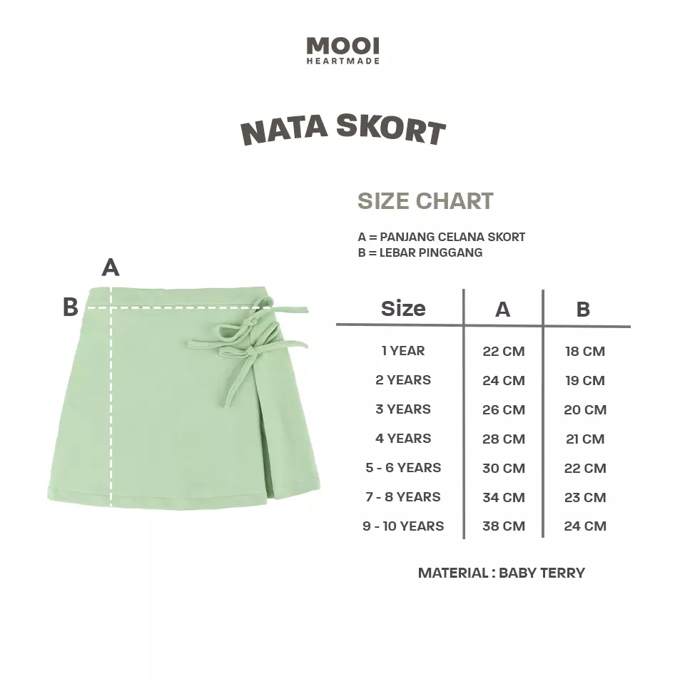 Mooi Rok Celana Skort Anak Perempuan Nata Skort Pants - Lilac