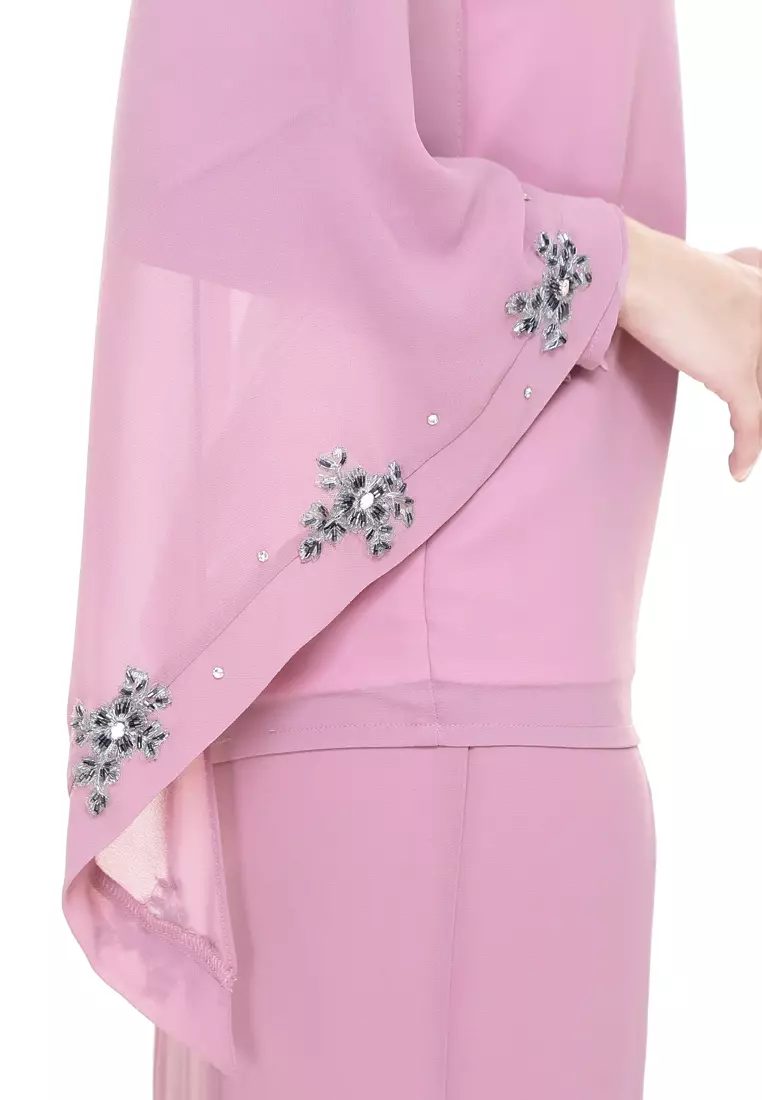 Melody Kurung Modern in Dusty Pink