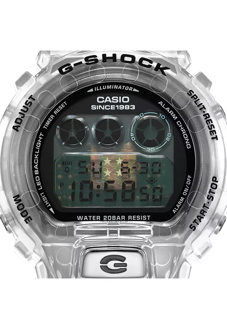 Jam Tangan Digital Pria G-Shock 40th Anniversary Clear Remix DW-6940RX-7D Resin Band