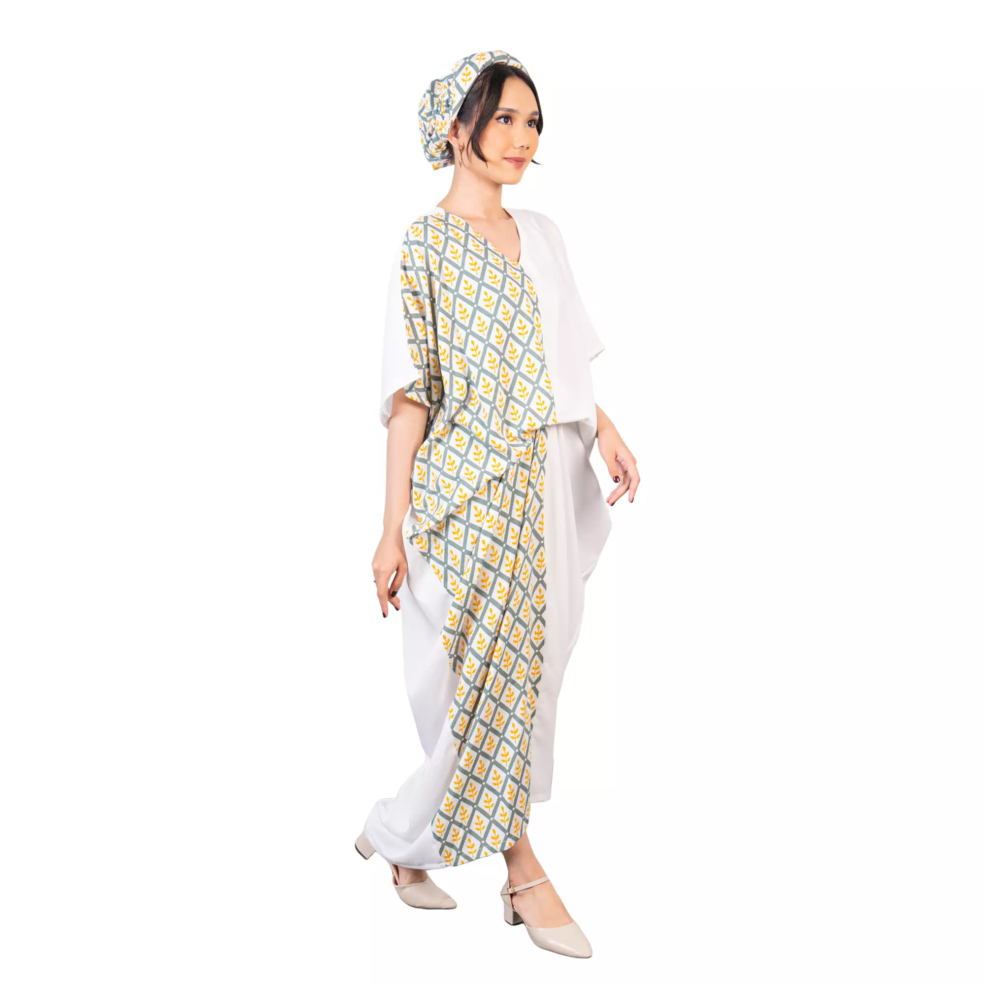 Dress Batik Wanita - Bhatara Batik Dewayani Kaftan - Dress Batik Modern Lengan Pendek