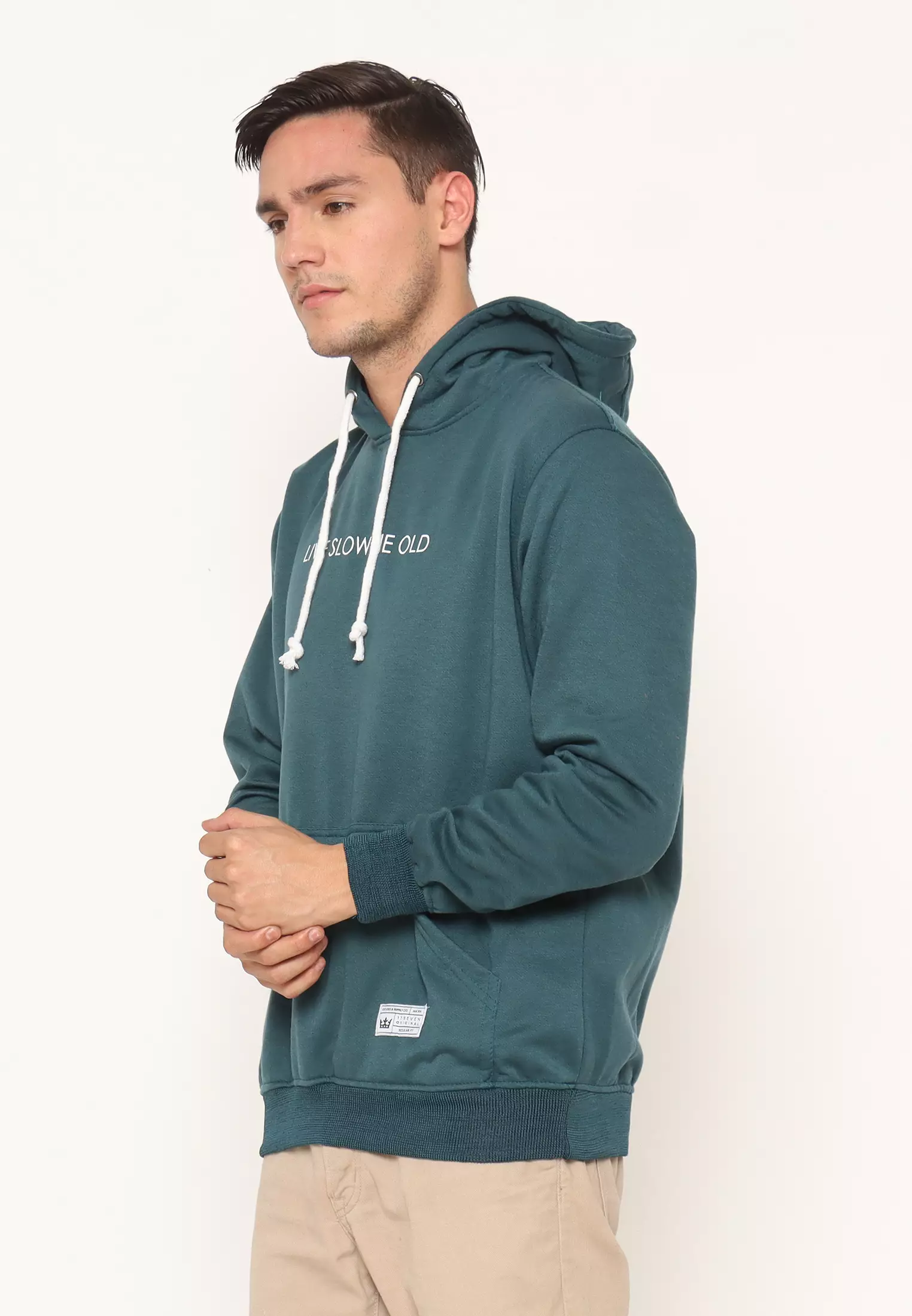 17SEVEN Hoodie Sablon Pria 0352-LIVESLOW-TQ NEW