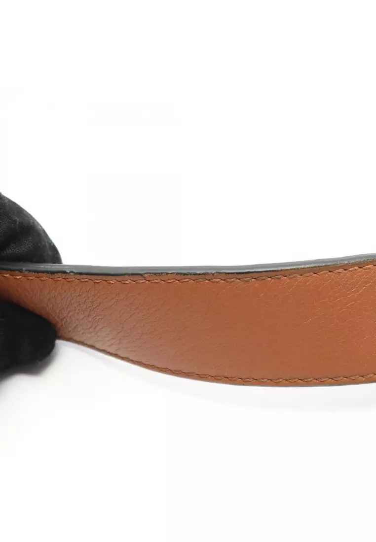 Pre-Loved LOEWE T pouch Anagram Shoulder bag leather light brown