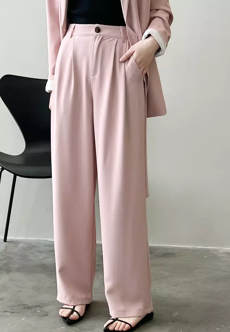 Casual wide best sale leg trousers