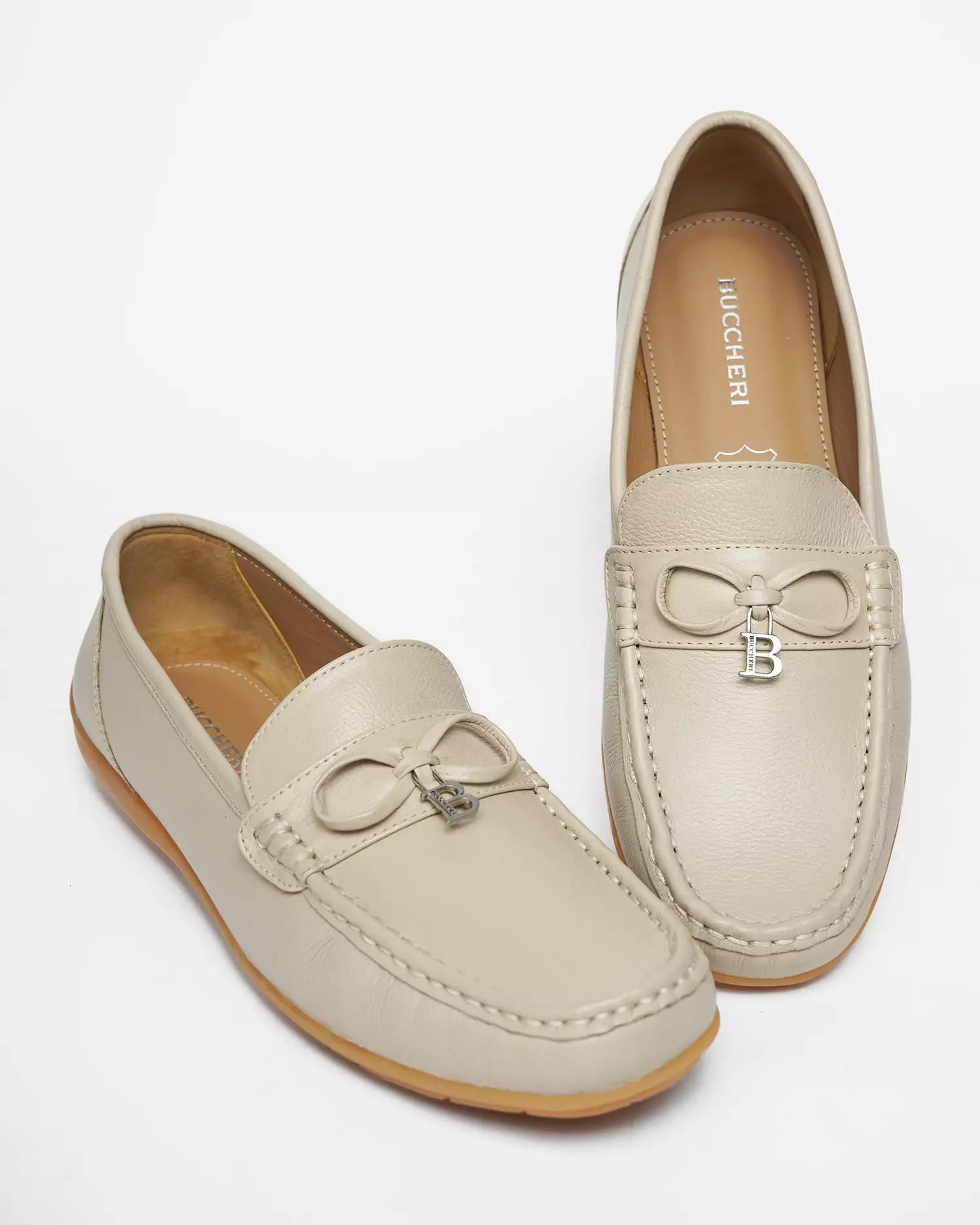 Buccheri Galati Moccasin Shoes Woman Cream
