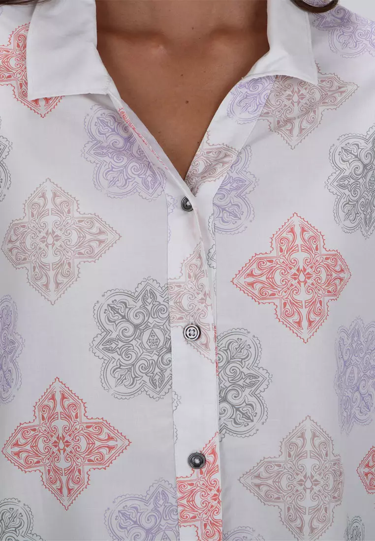 GSH DECOSTAMP SHORT SLEEVE SHIRT WHITE