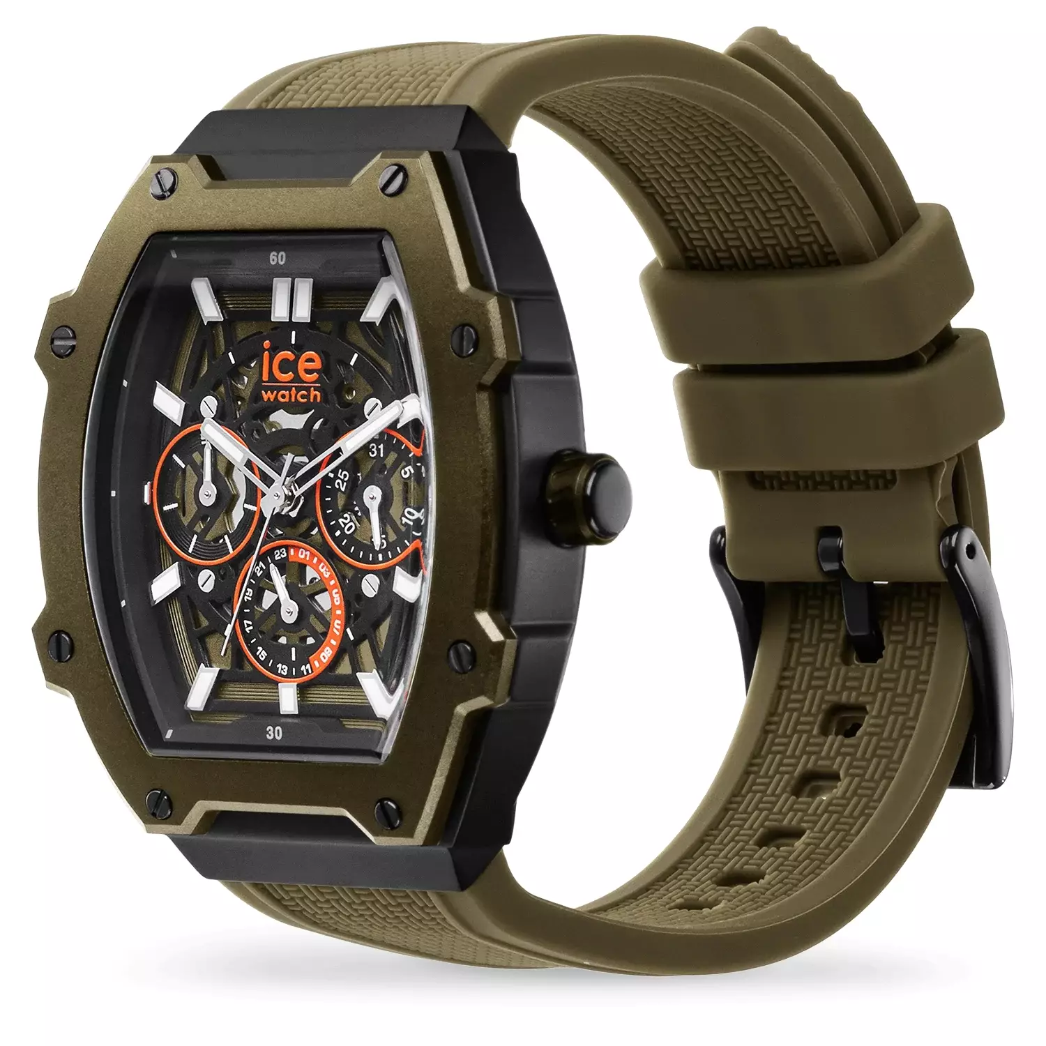 Jam Tangan Pria Ice Watch ICE Boliday - Khaki Black Skeleton 40mm [024369]