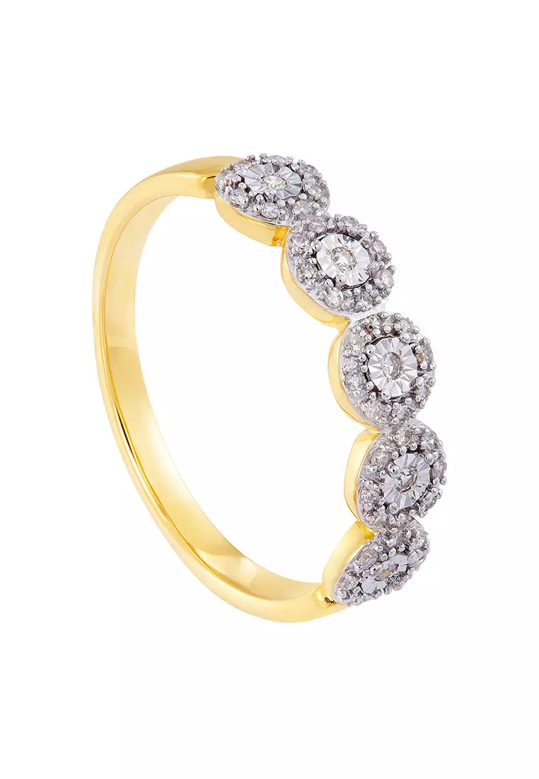 HABIB Diamond Ring in 375/9K Yellow Gold 25029