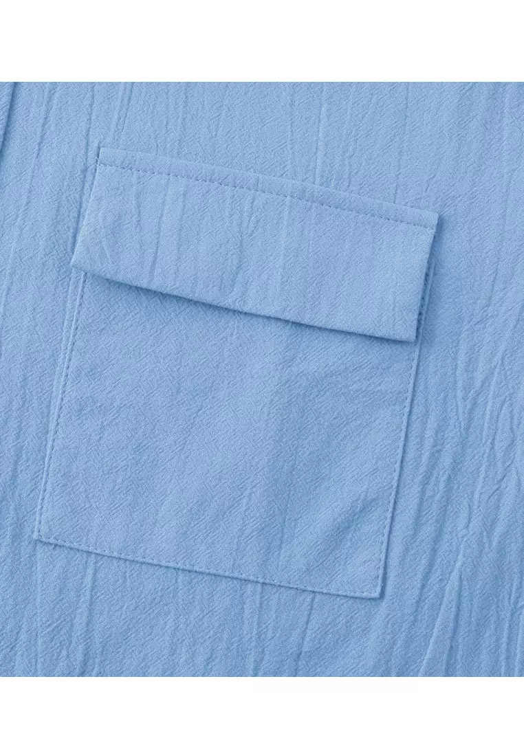 Loose Square-neck Linen Shirt YL-SKD01