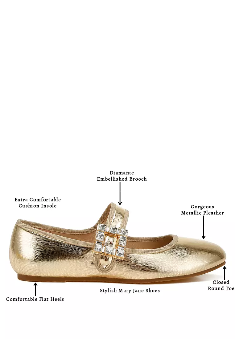 Bros Sandal Mary Jane Warna Emas