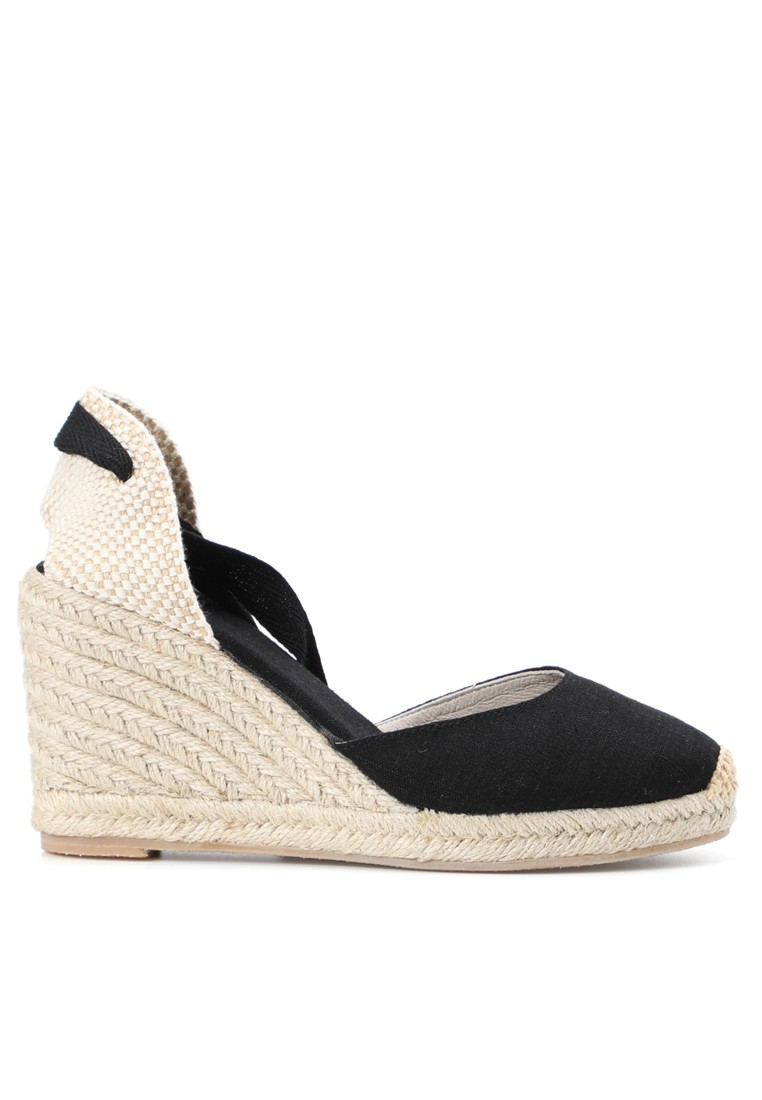 9CM Lace Up Canvas Wedge Espadrilles HB101