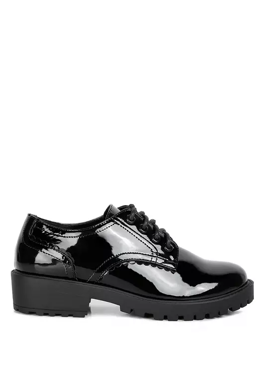 Black Patent Oxford Shoes