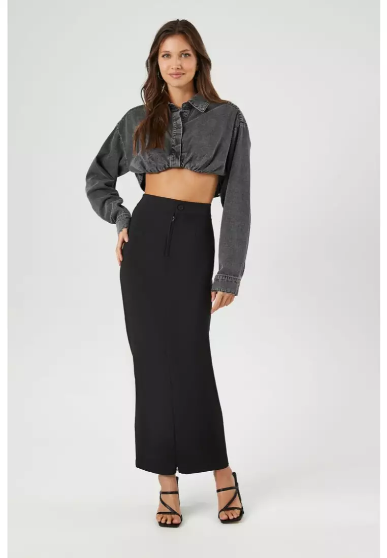 Black maxi skirt forever 21 sales
