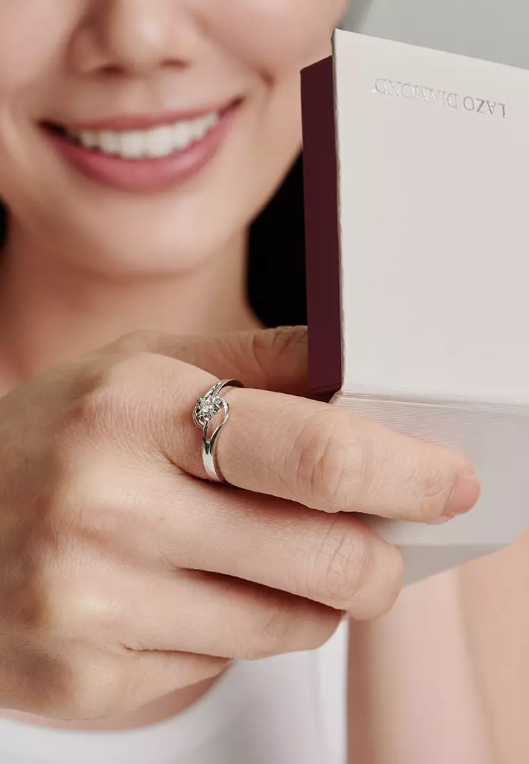 Buy LAZO DIAMOND LAZO DIAMOND Swirl Blooming Solitaire Diamond