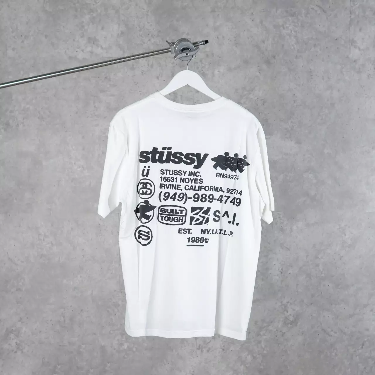 Kaos STUSSY DNA TEXT BLACK WHITE TSHIRT 100% ORIGINAL