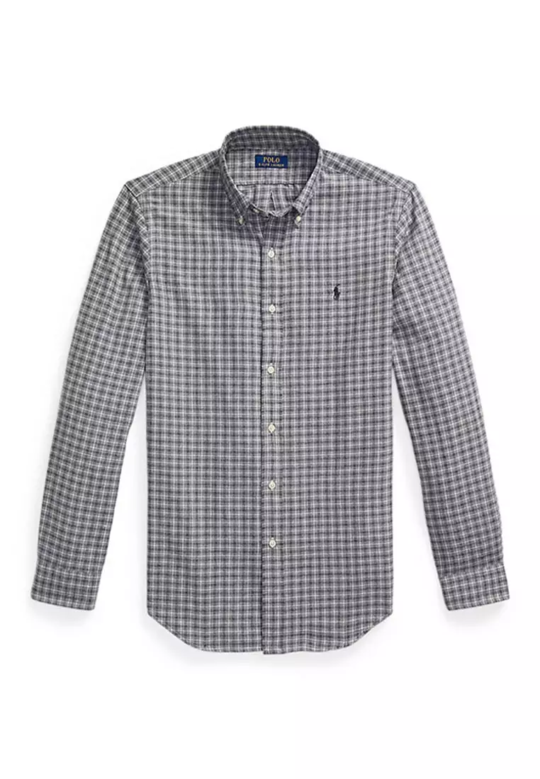 Custom Fit Plaid Twill Shirt