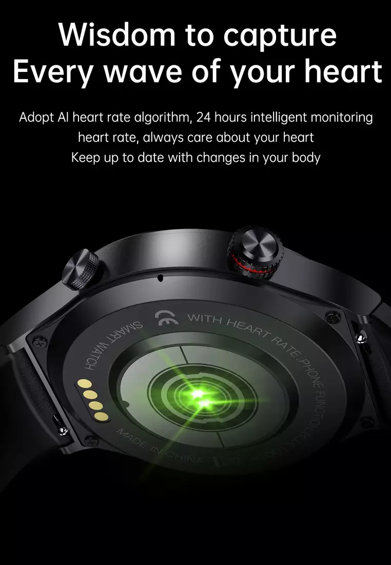 SmartWatch with Stainless Steel Bracelet + 1 Free Rubber Strap