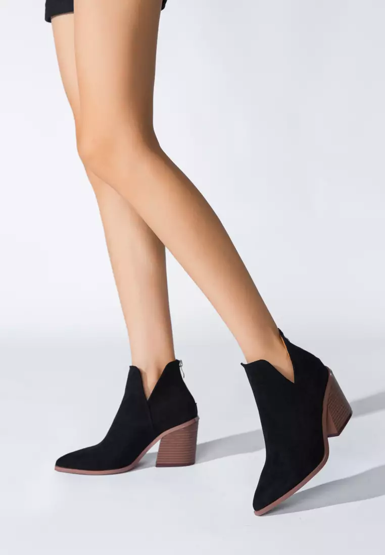 8CM Suede Fabric Ankle Boots WTY1189-6