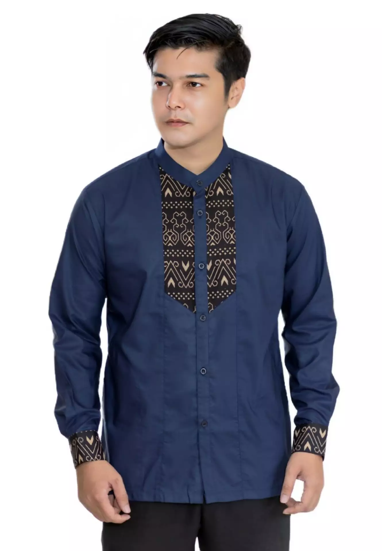 Jual Batik Mayung Rozikin Navy Koko Kombinasi Batik Exclusive Pria ...