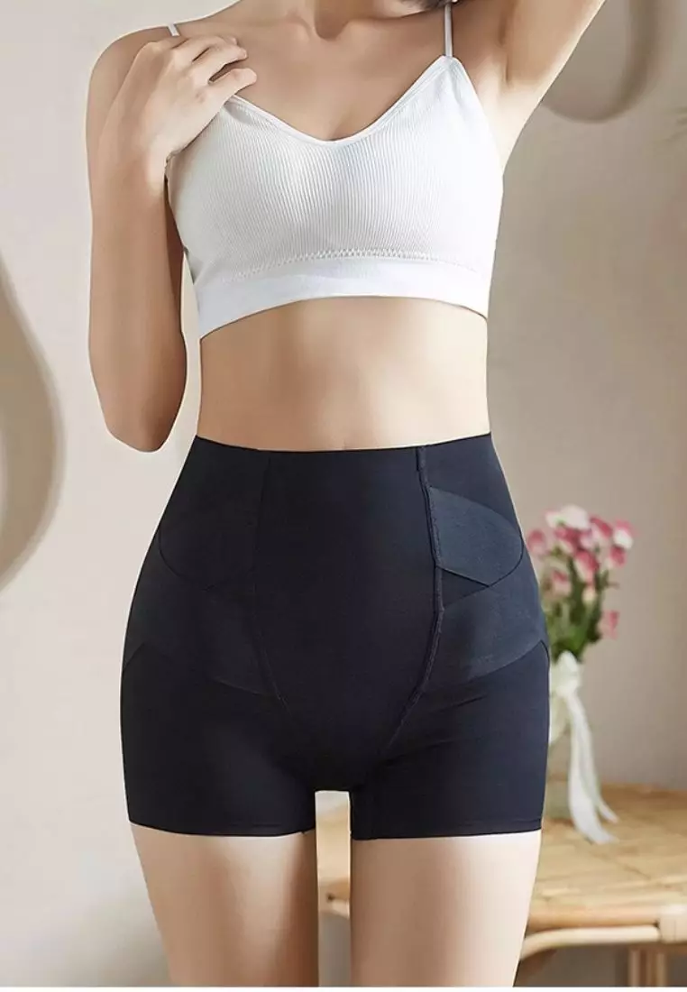 2 Pack Premium Power Tummy Tuck Butt Lifting Safety Shorts Panties in Black