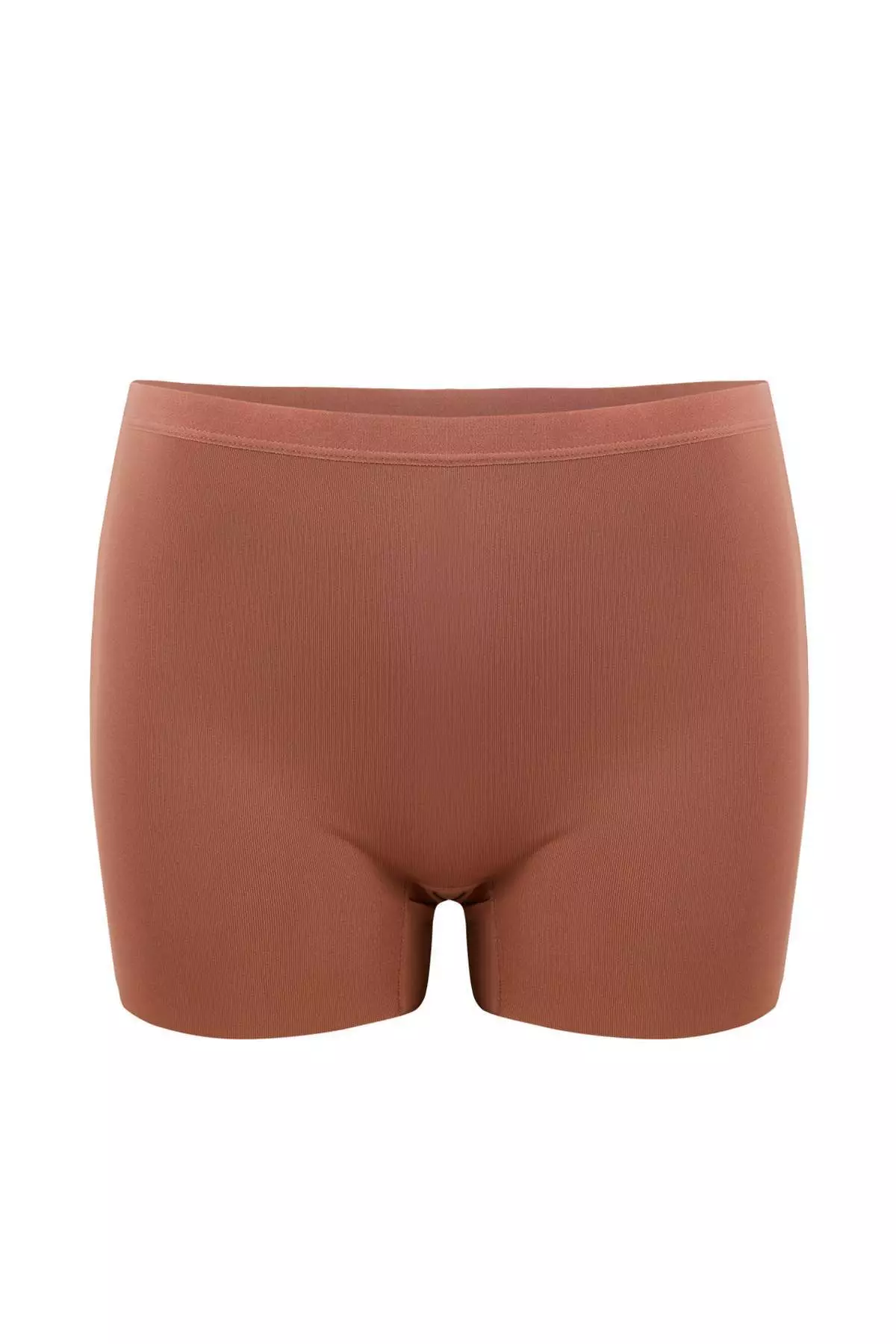 Brown-Mink 2 Pack Micro Seamless/Traceless Laser Cut Boxer Knitted Panties Thmss24Ku44