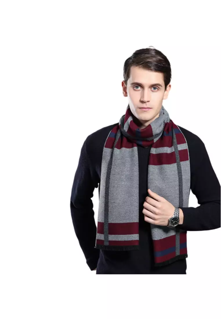 Men's Warm Scarf for Autumn and Winter - Thick Korean Style Long, Versatile Scarf
