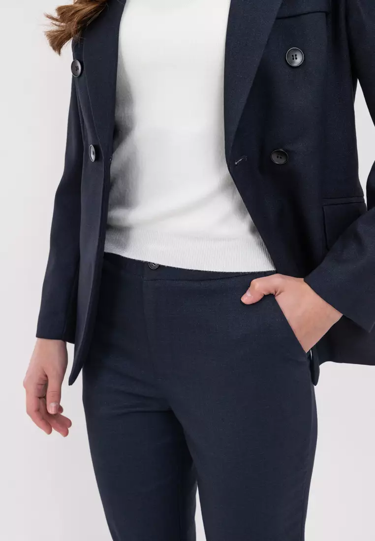Textured  Suit Blazer with Pants