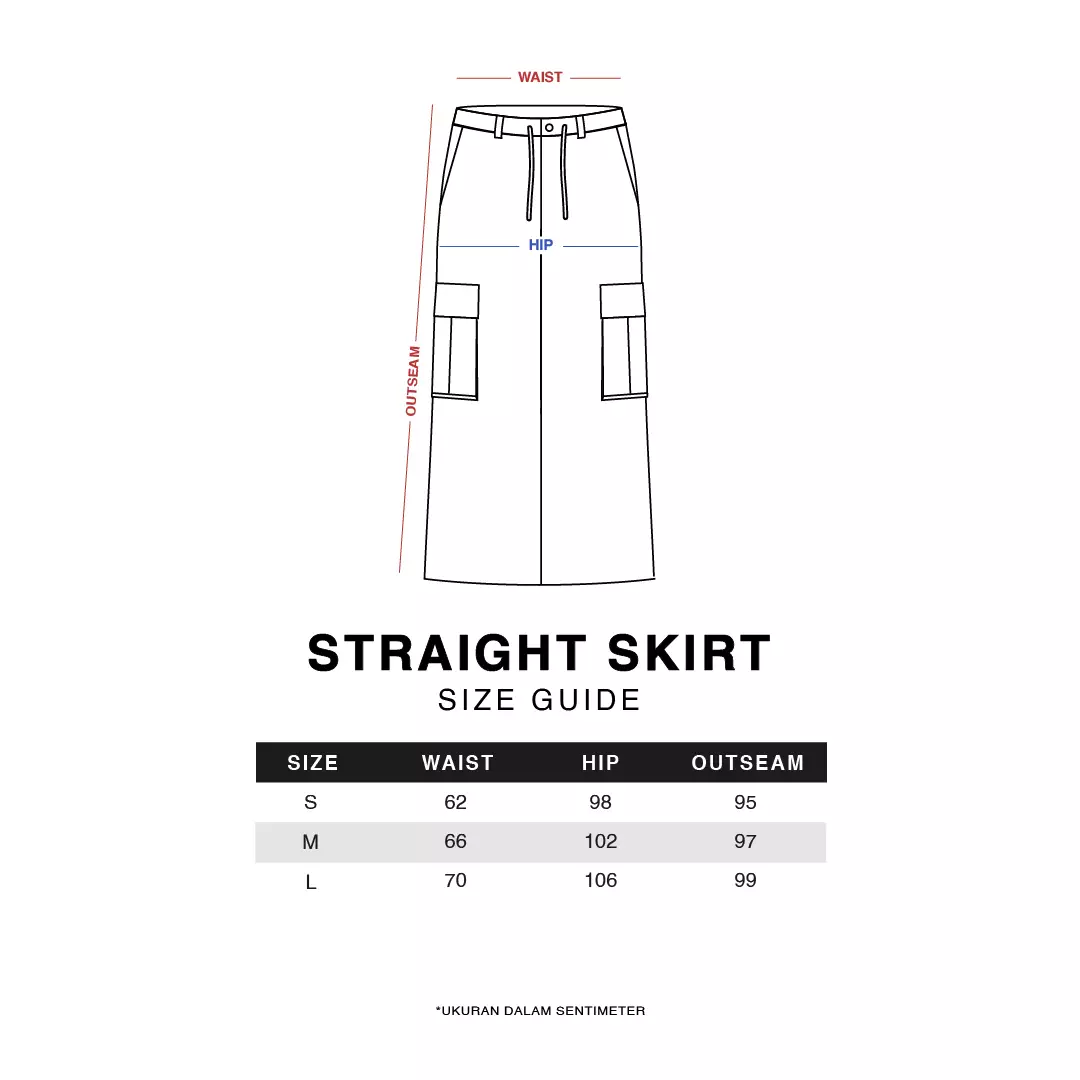 Rok Midi Wanita Zola Black