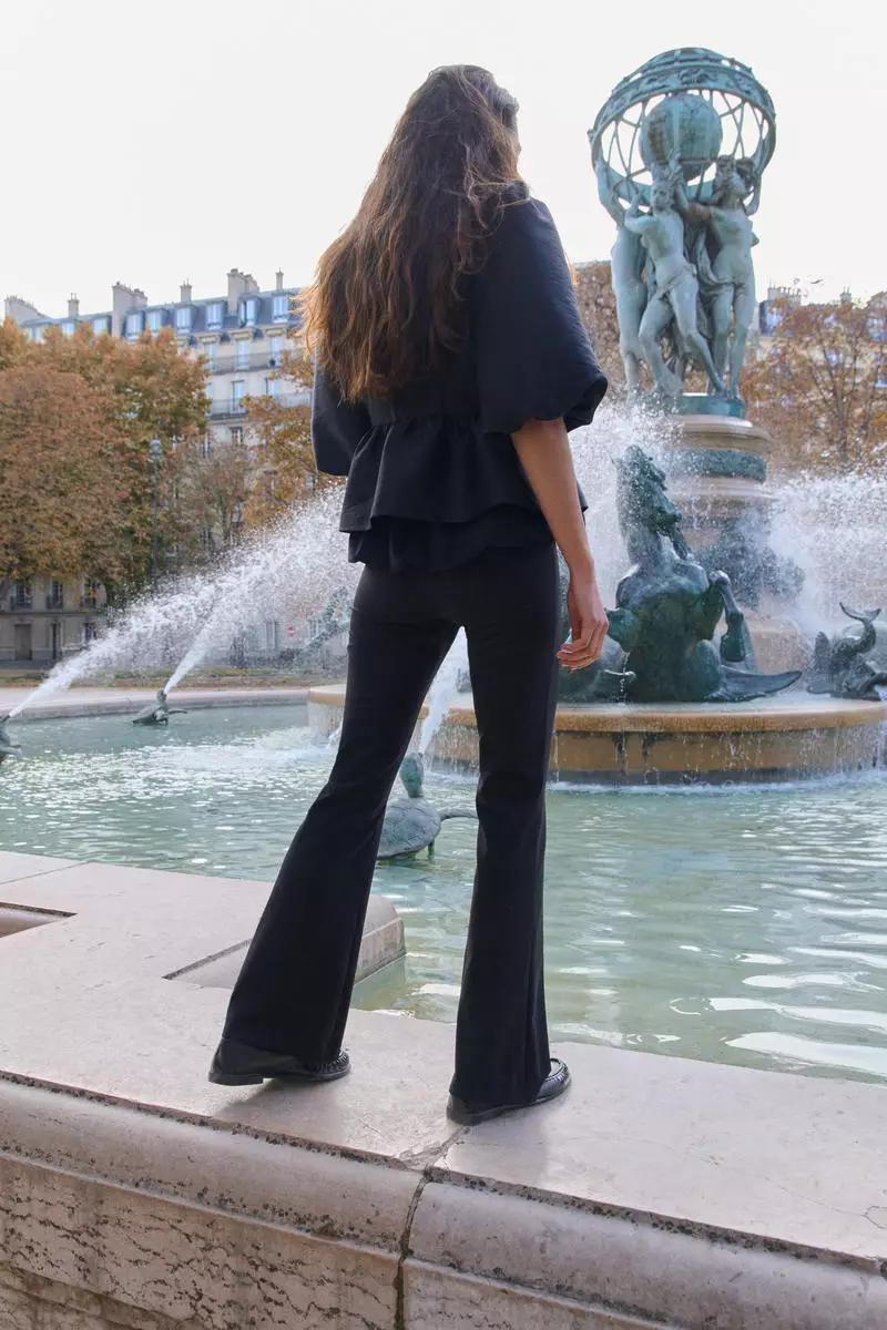 Flared tailored trousers