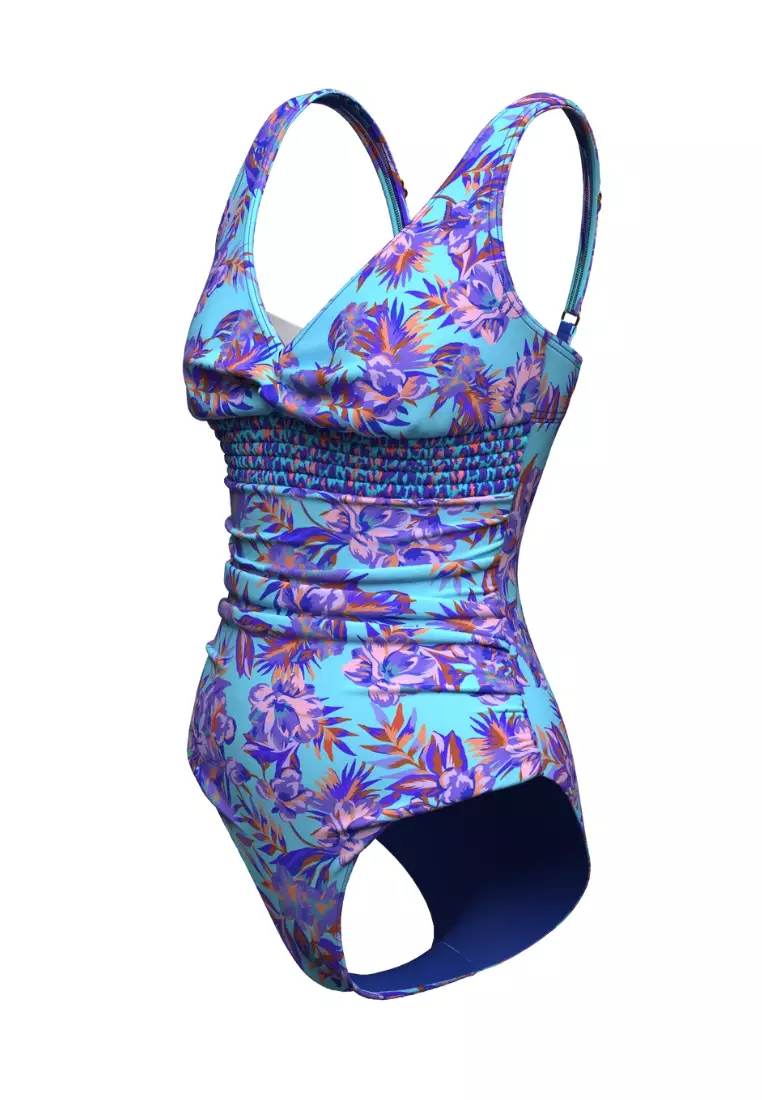 Joyful Florals Blue Plus Cup Onepiece