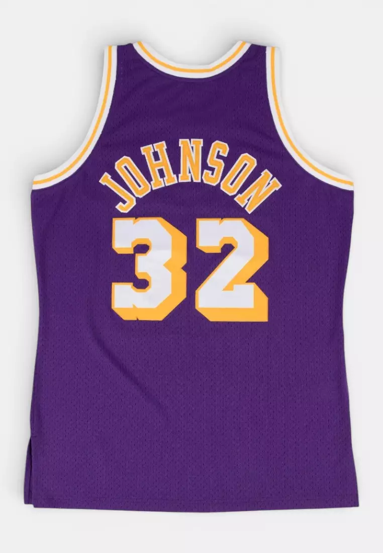 #32 Magic Johnson 1984 Los Angeles Lakers Swingman Basketball Jersey