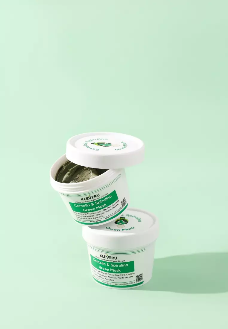 Jual Kleveru KLEVERU Centella and Spirulina Green Mask Original 2023