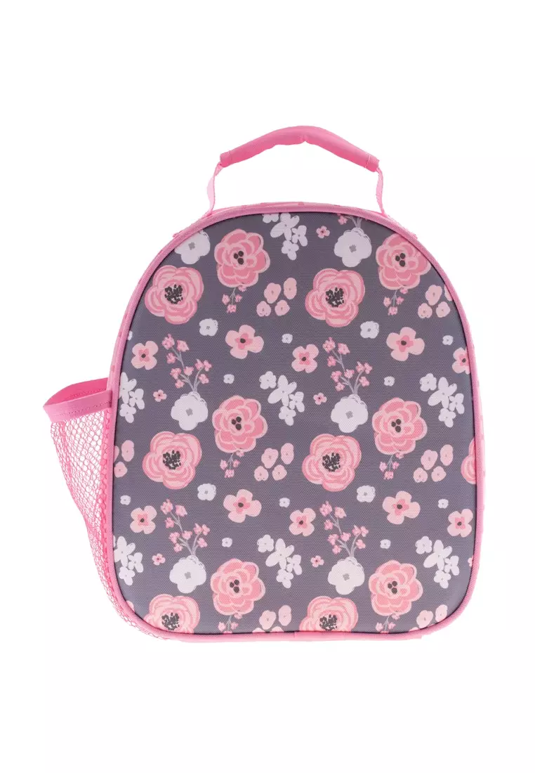 Stephen Joseph All Over Print Charcoal Flower Lunch Bag For Kids