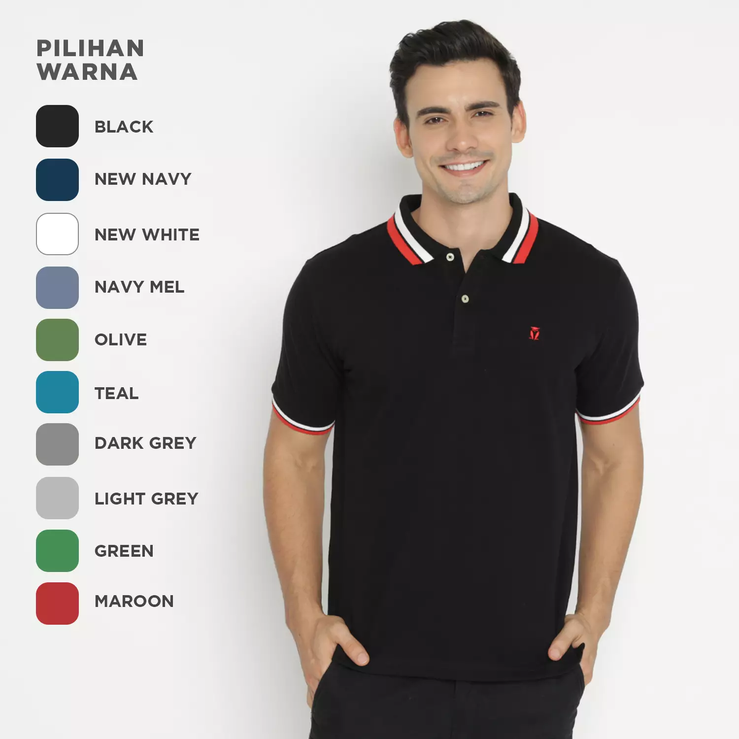 MATSUDA Kaos Polo Shirt Pria Kerah Moriyama