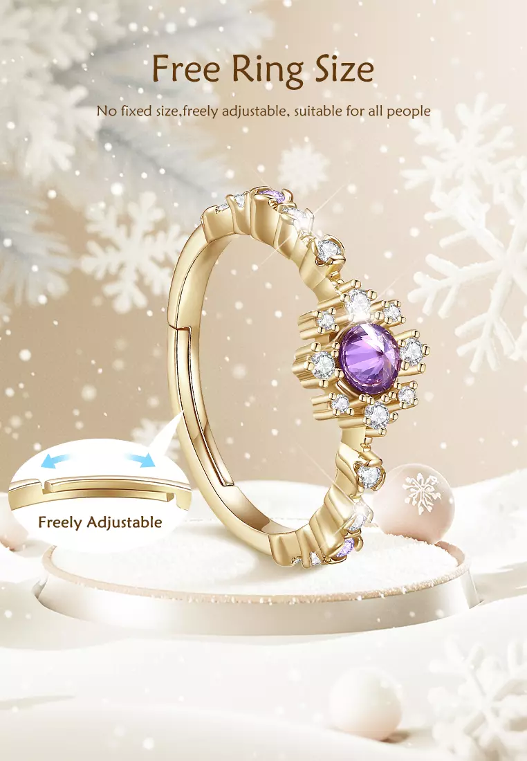 Cincin Wanita Korea Elegan Perhiasan Original Free Size Zircon 5A Cincin Cewek Berlian Rings