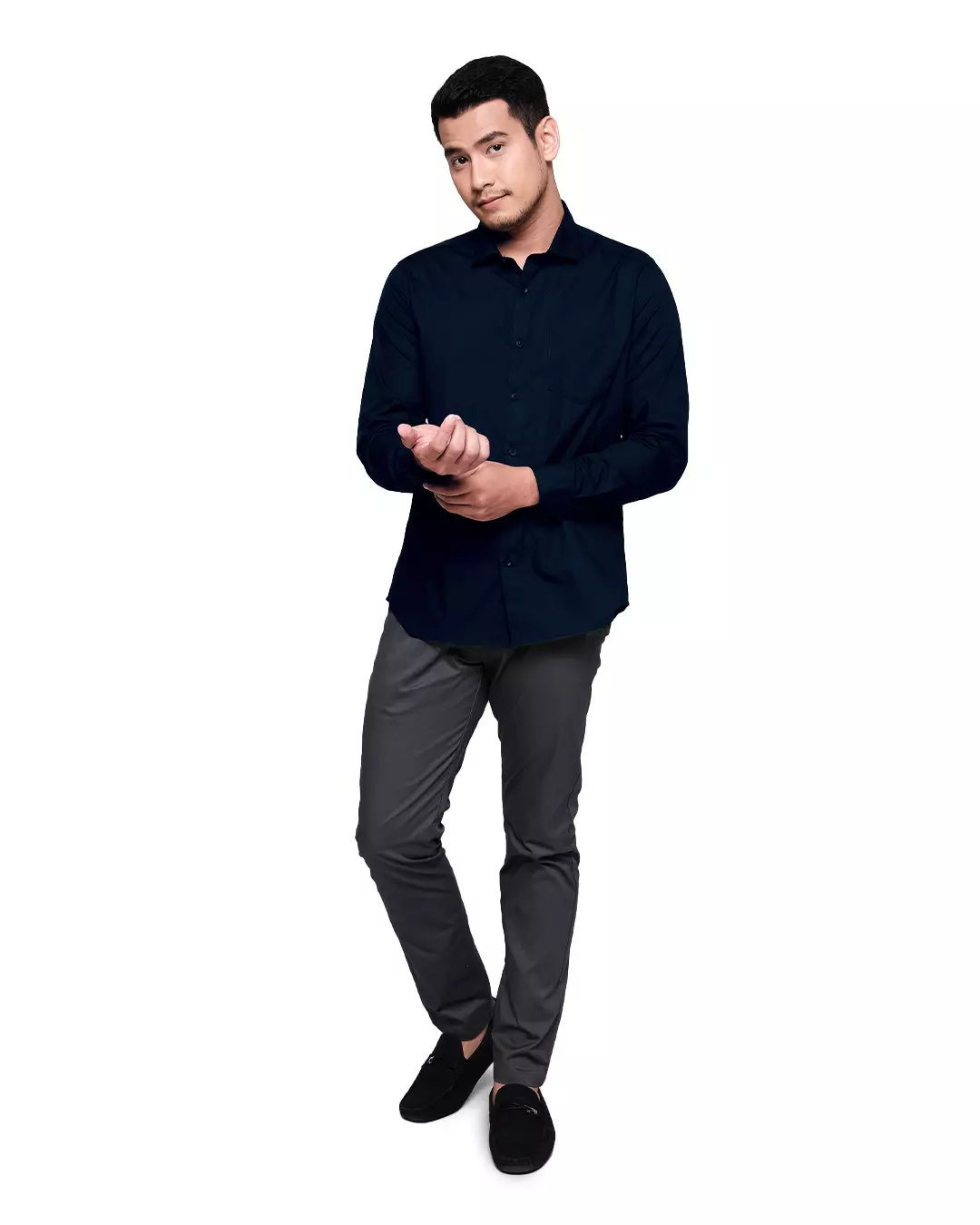 MOC Kemeja Lengan Panjang Pria PEDRO - NAVY