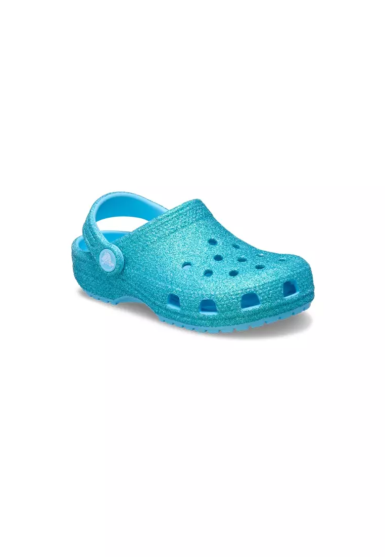 Discount on Crocs  shoes - SKU: Kids' Classic Iridescent Glitter Clog in Tinted Glass