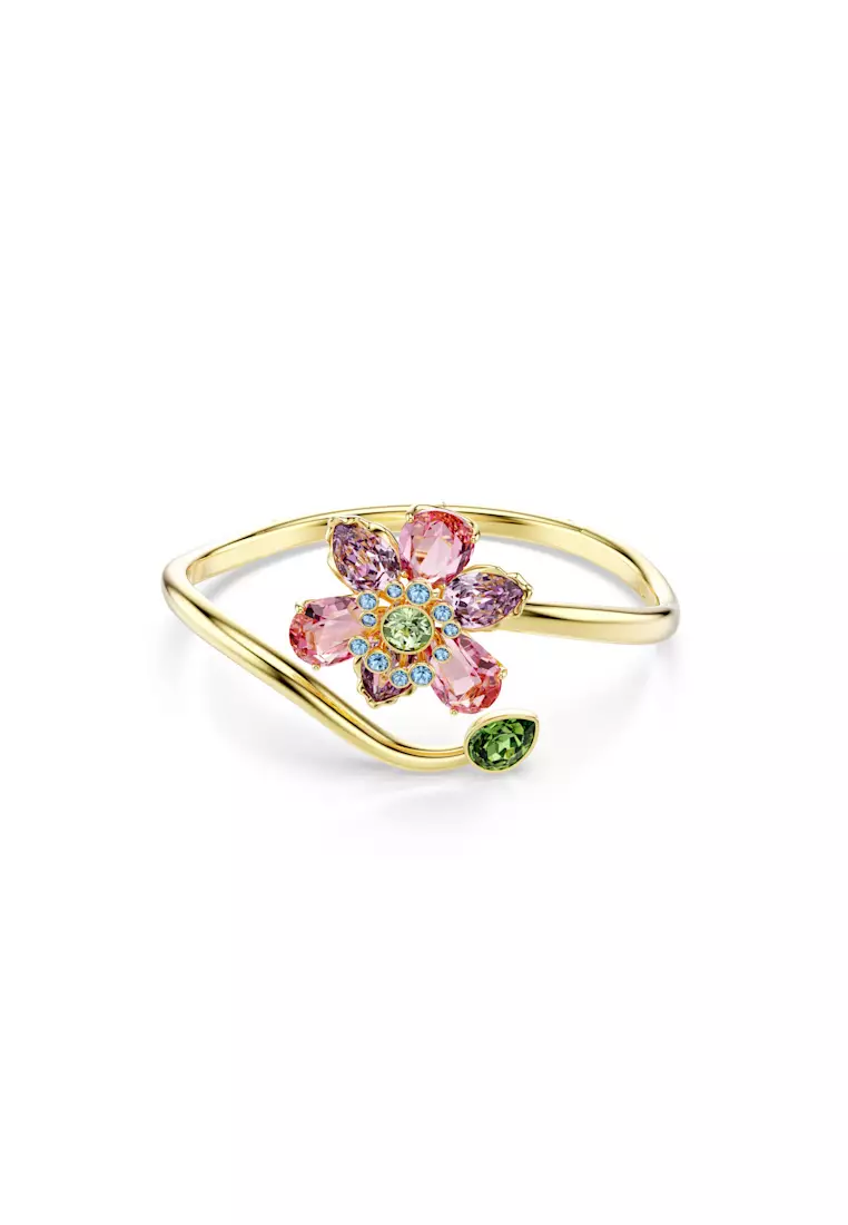 Buy Swarovski Idyllia bangle, Mixed cuts, Flower, Multicolored