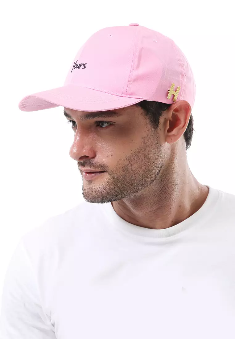 Drsh Topi Baseball Aksesoris Fashion Pria Wanita Bordir YOURS Resizable Strap Material Dril ORIGINAL - Pink