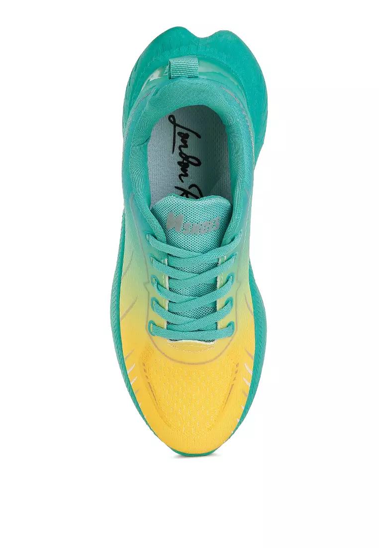 Sepatu Kets Flyknit Gradient Warna Hijau