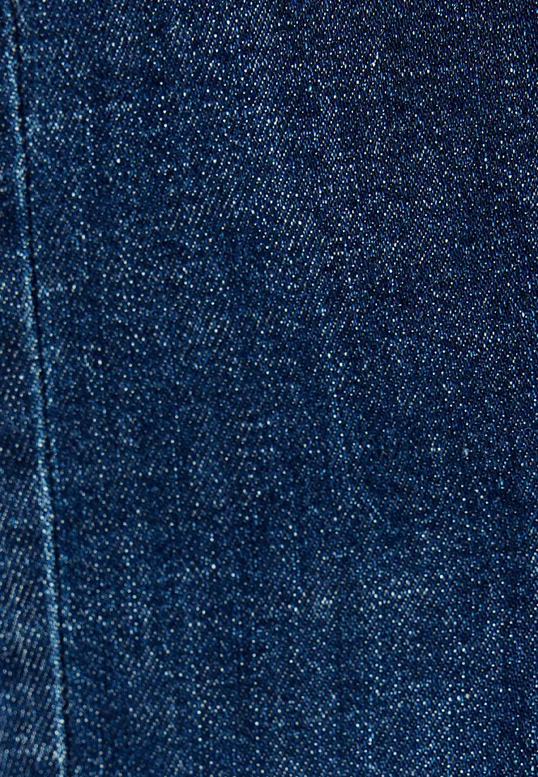 Denim Blazer Jacket Buttoned Comfortable Fit