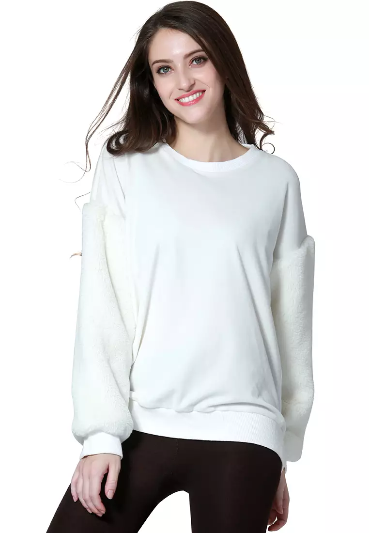 Soft Comfortable White Sweatshirt