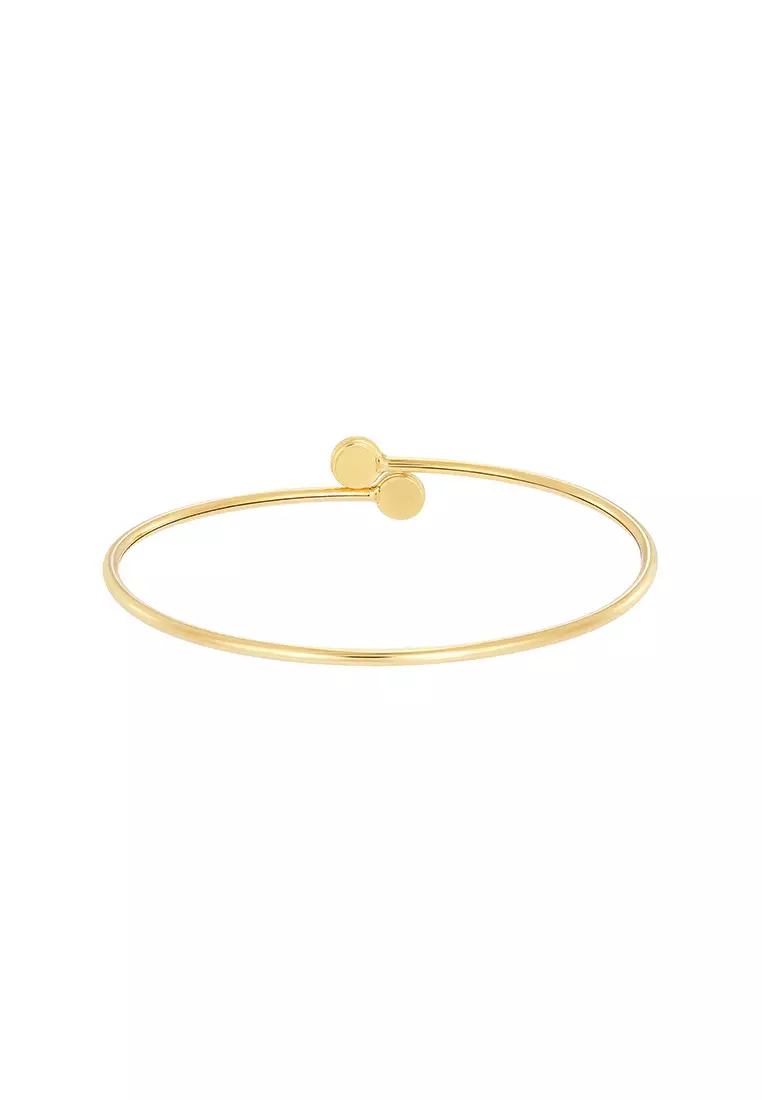 HABIB 585/14K Yellow and White Gold Bangle D01S005-X4
