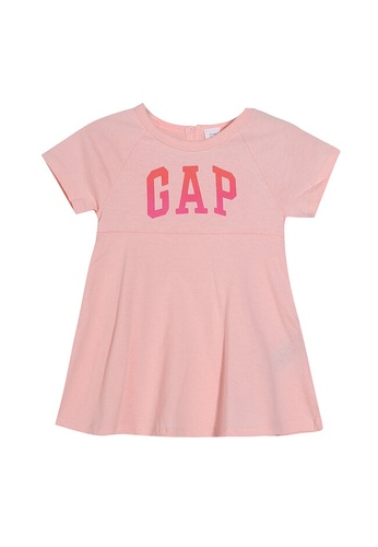 GAP pink Logo Tee Dress 277DBKA61F9954GS_1