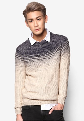 漸層色混線長袖esprit outlet 桃園織衫, 服飾, 外套