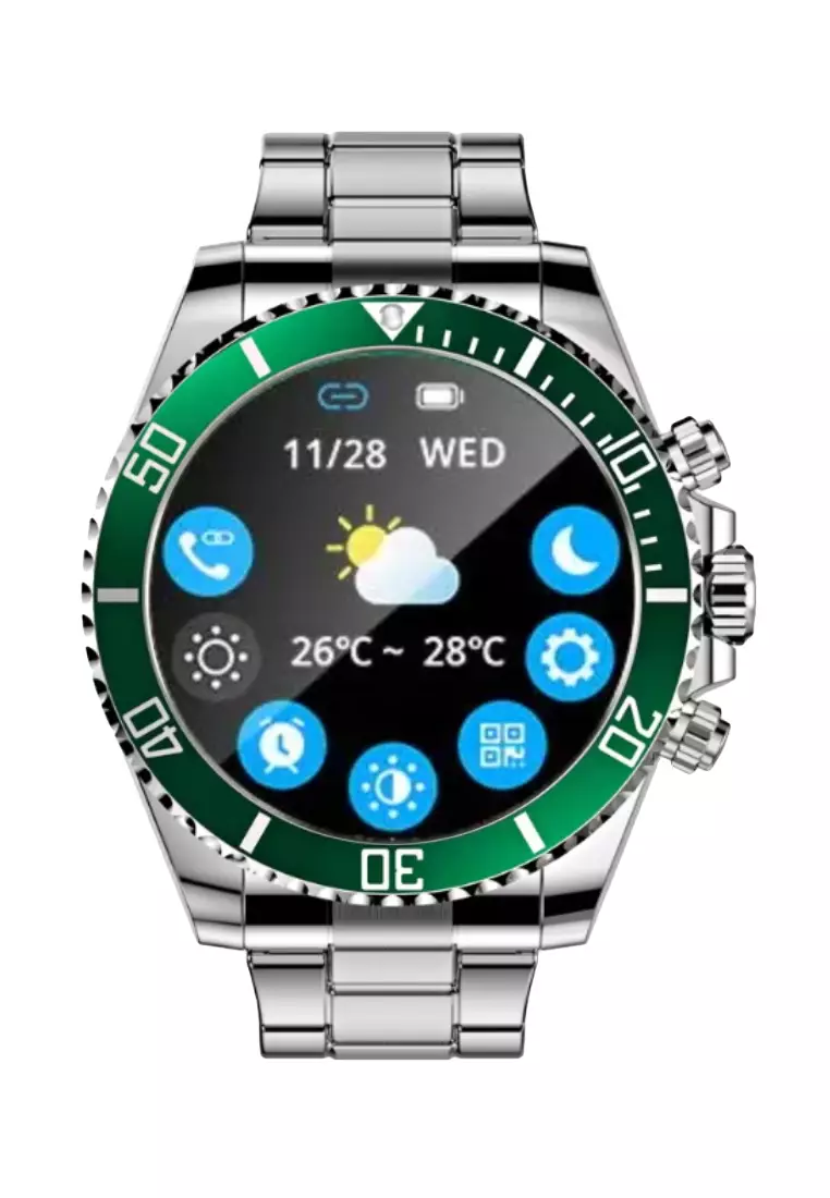 Smart Watch 46mm, Waterproof, Stainless Steel Bracelet
