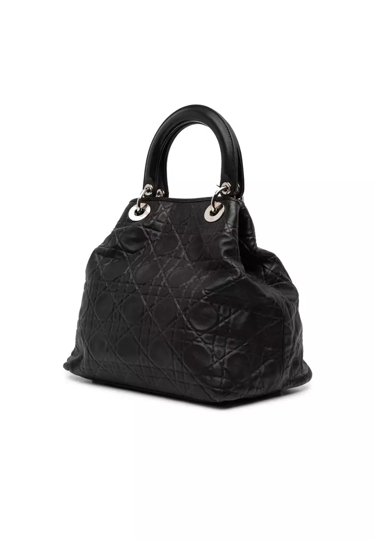 Pre-Loved Dior Lambskin Cannage Soft Lady Dior