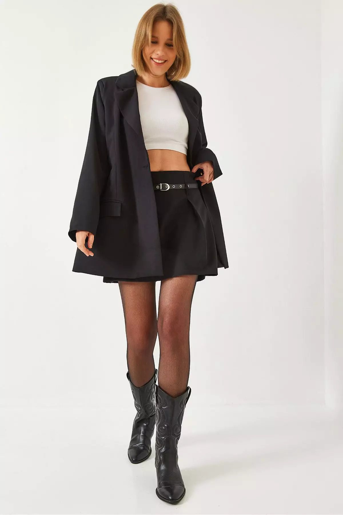 Women's Skirt Jacket Top And Bottom Set Mbms055 60501055