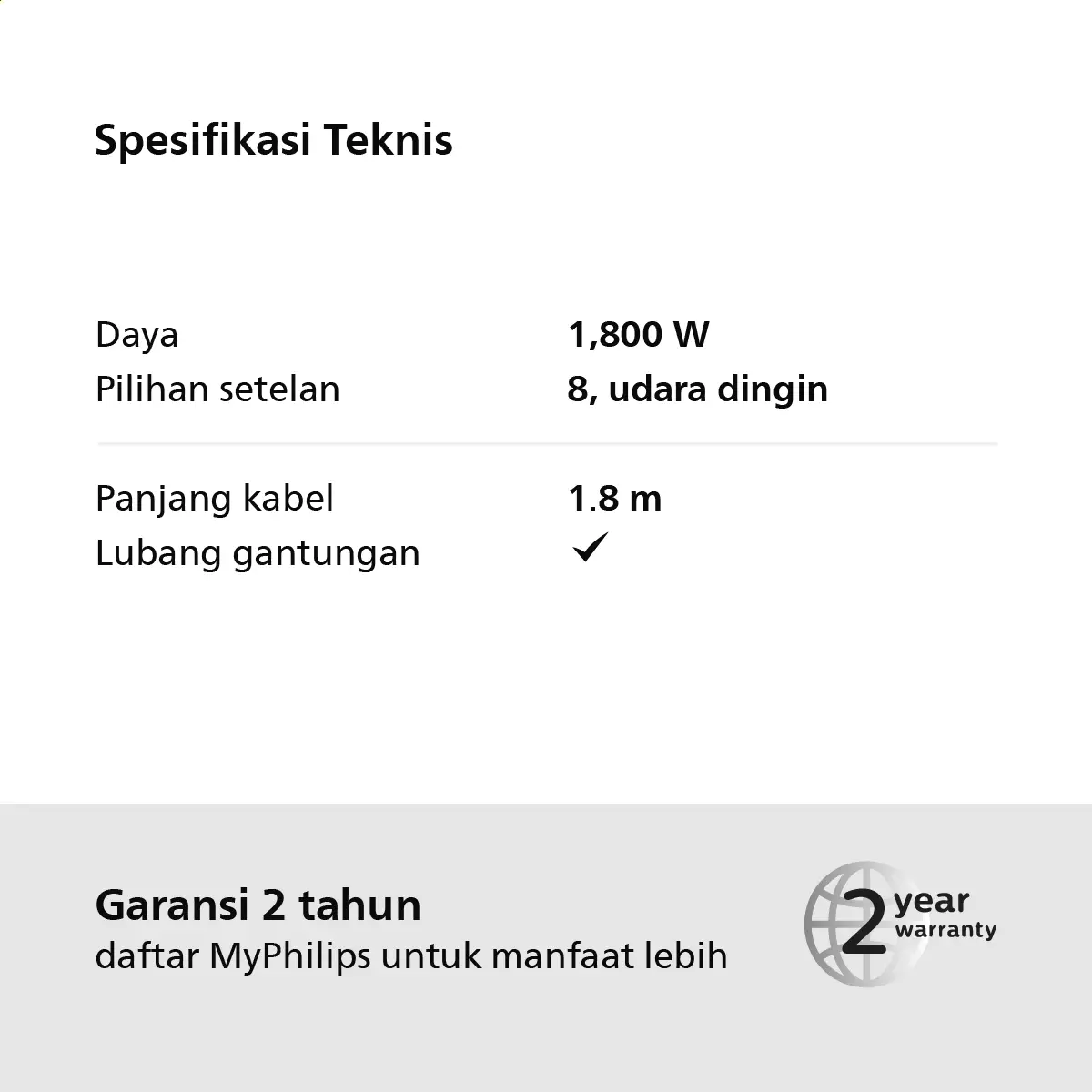 Philips Hair Dryer Metal Purple Magne BHD720/10 Pengering Rambut